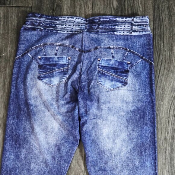 New Blue Jean Stretchy Jeggings – Size XL, High Rise & Comfy Fit - Picture 4 of 7